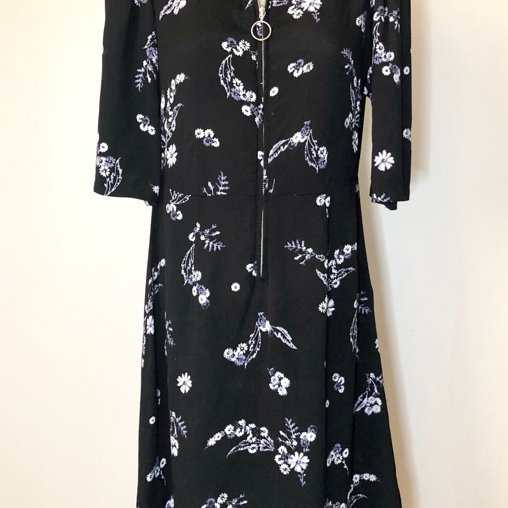 Black Floral Dress XS - Picture 6 of 6